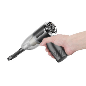 <b>Handheld</b> Car <b>Vacuum</b> Cleaner Rechargeable 0.3 L Portable High Power Strong Suction Mini Wireless Black Silver - Product Image 1