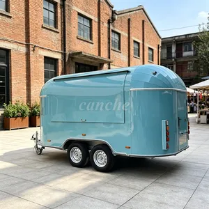 Camion de restauration mobile électrique pour la vente de hamburgers, pizzas et snacks, idéal pour la rue, le camping et l'Europe - Product Image 1