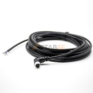 Connecteur circulaire droit M8 M8-6 moulé pour câble de capteur, mâle-femelle, avec code A, 2, 3, 4 broches, 1m, 2m - Product Image 5