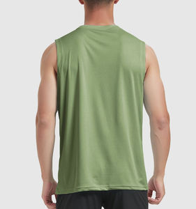 Débardeur de marathon sans coutures pour homme, léger et respirant en polyester/coton avec bretelles – Qualité supérieure pour le sport et la gym - Product Image 6