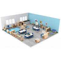 Ensemble de meubles Montessori en bois personnalisés pour la maternelle, la garderie, l'école, table et chaise pour enfants, centre d'apprentissage, crèche