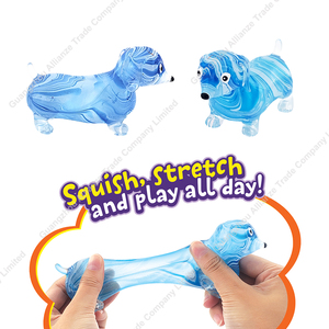 4 Style Colorful Crystal <b>Clear</b> TPR Colored Transparent Ripple Dog <b>Jelly</b> Toy Stretch Toys for Kids Dog Shape Squeeze Toy - Product Image 4