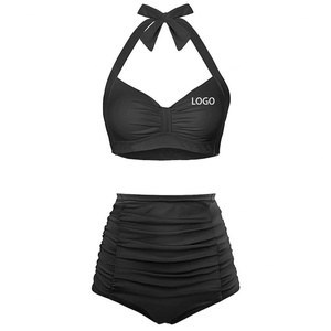 ชุดบิกินี่ผู้หญิงแบบกำหนดเองได้ ลายจุด ชุดว่ายน้ำชายหาดฤดูร้อนสำหรับผู้หญิง ชุดว่ายน้ำไซส์ใหญ่ 2 ชิ้น ชุดว่ายน้ำฤดูร้อนที่ปรับแต่งได้ - Product Image 1