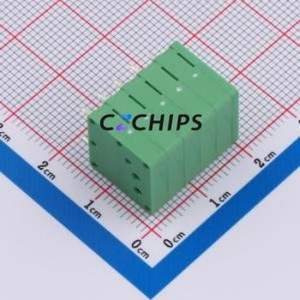 DB241R-3.5-5P-GN Spring Terminal Block Bent Lead Through Hole,P=3.5mm Connector 1x5P 3.5mm Green 5P - Product Image 2