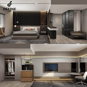 Suministro Integral de Muebles Modernos para Hoteles, Conjuntos de Dormitorio con Paquete Completo para Habitaciones Comerciales - Product Image 3