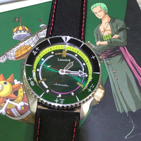 Hochwertige Edelstahl-Armbanduhr mit Saphirglas, Mechanisches Automatik-Chronographenwerk, Leuchtende Zeiger, Luxuriöse Sportuhr mit Nylonarmband