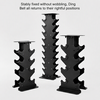 Support en acier pour équipement de gym, support de musculation, rack portable hexagonal pour rangement d'haltères