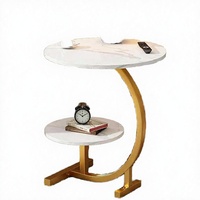 Table d'appoint scandinave de luxe en bois pour salon, bureau à domicile ou hôtel – Style panneau moderne pour chambre à coucher, table basse
