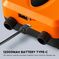 Pompe à air électrique rechargeable pour paddle board, double pression (gonflage/dégonflage), 20 PSI haute pression, en plastique, avec lumière LED