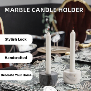 ราคาขายส่ง ที่ใส่เทียนหินอ่อนธรรมชาติ ทำมือ เป็นมิตรกับสิ่งแวดล้อม หรูหรา พร้อมขวดใส่เทียน ของตกแต่งบ้านสำหรับคริสต์มาส - Product Image 2