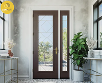 CBMMart USA Nouveau Design Villa Cadre Noir Double Balançoire Entrée Principale Résistant au Feu Portes en Fer Forgé projet