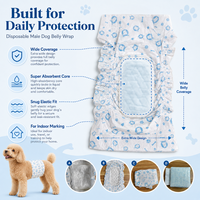 Bandes absorbantes jetables pour chiens mâles avec noyau absorbant, résistantes aux fuites, pour la marquage urinaire, les voyages et les soins à domicile