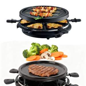 Offre Spéciale Mini Multifonctionnel Sans Fumée 800W 8 Poêles Antiadhésives <span class=keywords><strong>Rond</strong></span> <span class=keywords><strong>Raclette</strong></span> Grill Intérieur Table Maison Électrique BBQ Grill - Product Image 3