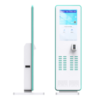 Borne de recharge publique 32 emplacements pour partage de batteries externes Qi, station de recharge mobile, location de chargeurs portables, kiosque de recharge pour ordinateurs portables et appareils photo