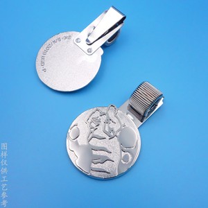 Clip de stylo en métal blanc galvanisé, clip à ressort de 45mm pour accessoires de papeterie, porte-stylo en alliage, cadeau d'affaires - Product Image 2