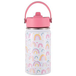 Stock high quality Outdoor school Children's kid child Cartoon Insulated thermo Vacuum Sports Water Bottle flask with handle