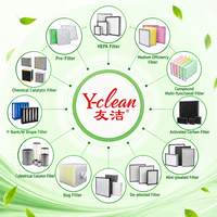Filter Udara V Bank V Cell Hepa Compact Rigid Cell FiberGlass Daya Serap Debu Tinggi 24x24x12 MERV13 Merv15 H13 untuk Sistem HVAC AHU