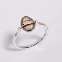 Bague en pierres précieuses Labradorite naturelle à rabat réversible double face magnifiquement conçue bijoux en argent 925 personnalisés bagues fines