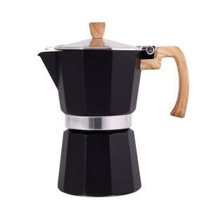 Cafetière <span class=keywords><strong>italienne</strong></span> à expresso pour 3 à 6 tasses, cafetière moka en aluminium, moka pot avec poignée en bois - Product Image 5
