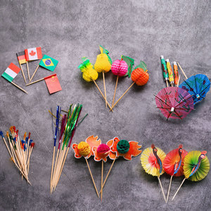 OEM 3.5*2.5cm Wood Toothpicks Country <strong>Flags</strong> Sandwich Toothpick <strong>Flags</strong> for Decorations <strong>Cake</strong> - Product Image 3
