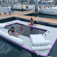 Plateforme flottante gonflable en PVC de haute qualité certifiée CE avec une capacité de plus de 500 kg pour usage commercial en promotion