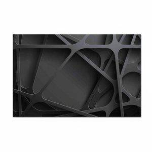 Modern Abstract Black 3D Wall Art Printed Canvas - Elegant Home Decor,<b>WRAPPED</b> CANVAS - Product Image 2