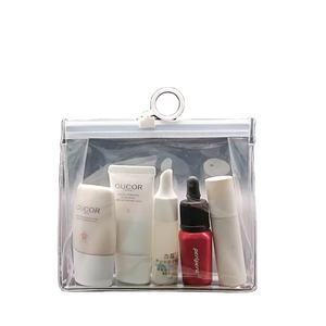 Customized <b>Transparent</b> PVC Cosmetic <b>Bags</b> for Women Lady Style T-Shirt Clothing Packaging with Zipper for <b>Makeup</b> Storage - Product Image 1