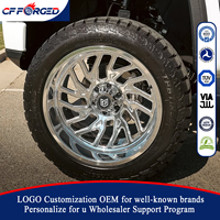 Jantes en alliage forgé monobloc à rayons multiples chromées personnalisées 20 22 pouces 6x139.7 pour GMC Sierra 1500 Duramax Off Road Truck