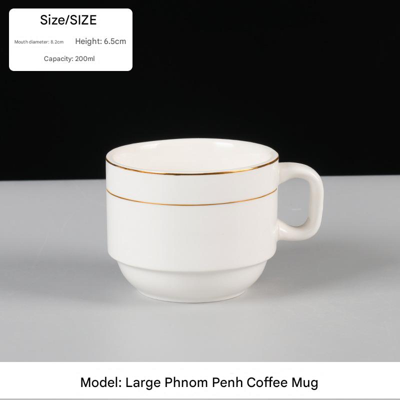 Tasse à café à bord doré 200ML