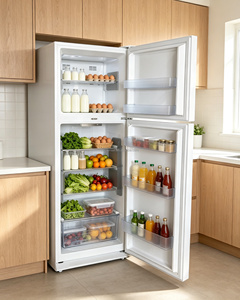 Réfrigérateur à congélateur supérieur 332L, sans givre, refroidissement par vapeur, 220V, grande capacité, blanc, silencieux, pour la maison, les familles et les appartements - Product Image 2