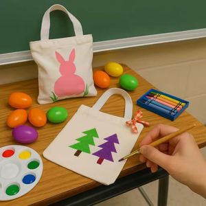 Bolsa de Mano de Lona con Logotipo Personalizado, Mediana, Larga, Ecológica, con Múltiples Bolsillos, Reutilizable, para Compras, con Embalaje en Caja - Product Image 4