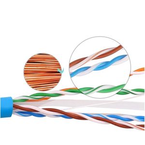 Cobre sólido 0,5mm UTP PVC azul Red interna Cat 6 <span class=keywords><strong>Cable</strong></span> 305m caja rollo <span class=keywords><strong>precio</strong></span> carrete caja CCTV plomo - Product Image 2
