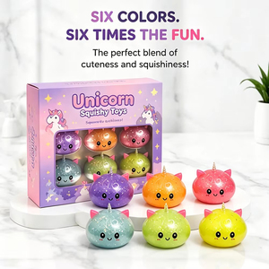 Juguete Sensorial Antiestrés de Unicornio Grande con Lentejuelas y Cuentas de Agua, para Apretar y Aliviar el Estrés - Product Image 1