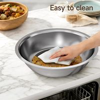Stapelbaar ontwerp gouden kleur 5,5L ronde buffetchafers set roestvrijstalen chafing dish voedselwarmerset met stalen deksel