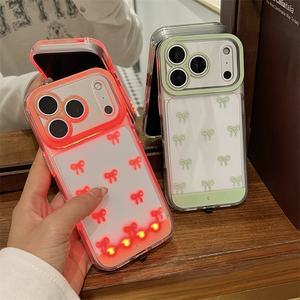 Funda de Teléfono Antigolpes con Sonido y Lazo de Moda, Novedosa y Popular en TikTok, con Luces Intermitentes Personalizadas para Apple iPhone 17 Pro Max 17Pro - Product Image 6
