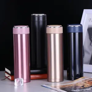 High Quality Insulated 500ml Straight Vacuum Thermo Bottle Flask Mug Stainless Steel Bottle Water Termos With Tea Filter Infuser