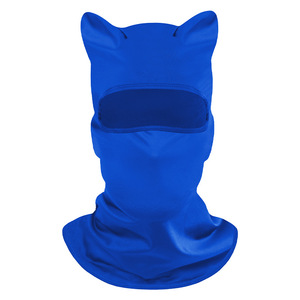 Breathable Full Face Mask With Cat Ears For Motorcycle Riding Unisex Cycling Headgear Solid Color X66 - Product Image 2