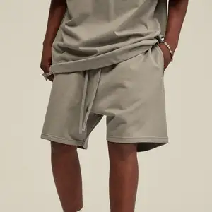 Custom Cotton 5 Inch Washed Sports Training Casual Shorts Oversized Athletic Running Plain Sweat Shorts For Men