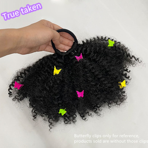 Coda di Cavallo Afro Kinky Marley Vivian Clip and Go con Elastico, Morbida come Capelli Umani Naturali, Coda di Cavallo Intrecciata <span class=keywords><strong>per</strong></span> Bambine - Product Image 3