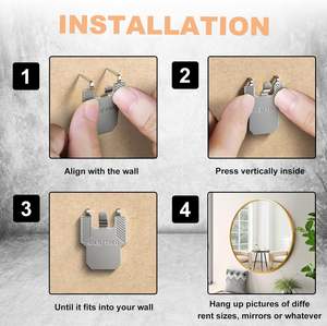 DD4982 suspendu peinture griffe crochet métal à un niveau <span class=keywords><strong>pour</strong></span> salon mur sec aucun dommage robuste Art miroir Photo affiche cintre - Product Image 6