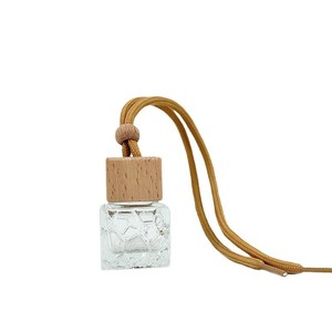 Diffuseur de parfum pour voiture suspendu en verre givré carré vide de 8 ml, flacon de parfum Air Matt - Product Image 6