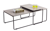 Table basse rectangulaire en acier, prix d'usine, pour salon, table à thé