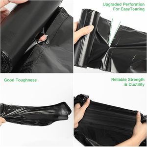 Small Trash Bags, 100 Counts Disposable Mini Biodegradable Unscented Black Garbage Bags, Bulk Tiny Can Liners for Kitchen - Product Image 2