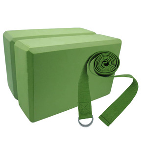 Sinh Thái Thân Thiện Với Tập Thể Dục Phòng Tập Thể Dục Yoga Phụ Kiện EVA Bọt Màu Xanh Lá Cây Yoga Khối Gạch Gói Với Yoga Dây Đeo Bán Buôn - Product Image 4