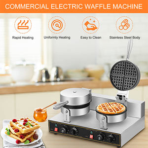 Gaufrier double face antiadhésif en acier inoxydable AIKAI 220V 2400W avec <span class=keywords><strong>moule</strong></span> rond - Product Image 3