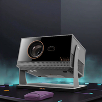 Projecteur LED LCD portable Android 12 avec autofocus, 4K Full HD, Smart Home Cinéma pour films vidéo 3D Max, connexion USB, 1080P