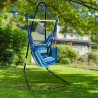 Chaise hamac réglable avec cadre en métal robuste, support pour chaise à bascule pour véranda