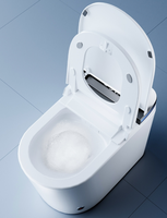 WC intelligent à commande au pied avec couvercle à ouverture automatique, barrière de mousse, stérilisation complète, sans pression, pour salle de bain
