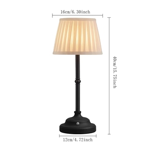 Lampada da Tavolo LED Ricaricabile Moderna, Luce da Tavolo Senza Fili in Tessuto con Controllo Touch <span class=keywords><strong>per</strong></span> Camera da Letto e Sala da Pranzo - Product Image 4