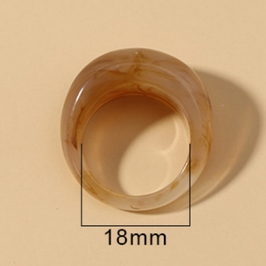 Anillos de resina coloridos para nudillos de cúpula gruesa, anillo de articulación apilable para dedo, acrílico transparente, Retro, joyería Vintage para fiesta - Product Image 4